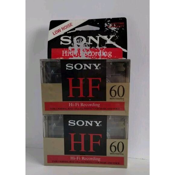 2 x SONY HF 60 Audio Cassette Type I - Sealed - Picture 1 of 2